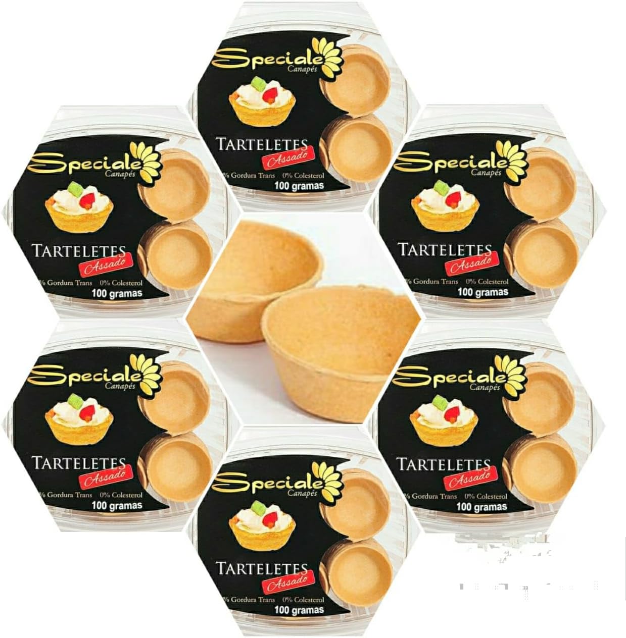 Tartelete Canapés Petiscos para Rechear 6x100g (280 unidades)