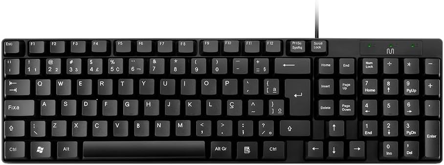 Teclado Com Fio Compacto USB Resistente à Água Multi TC193