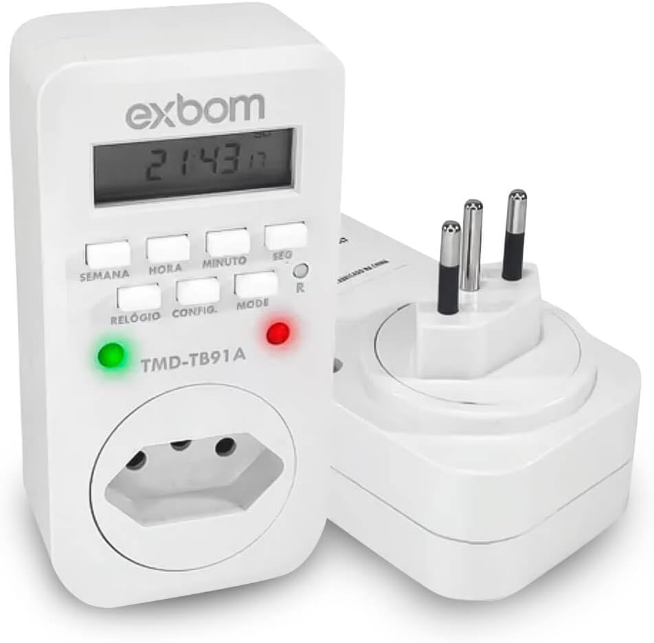 Temporizador Timer Digital Bivolt para Iluminação e Aparelhos