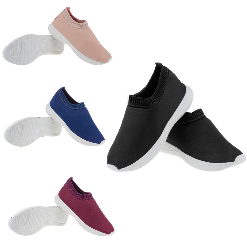 Tênis Feminino Calce Fácil EC Moda Conforto em Neoprene