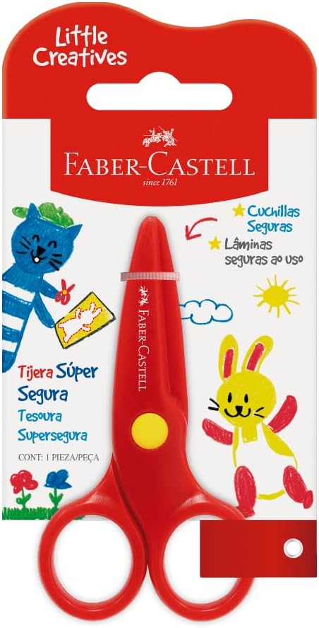 Tesoura Little Creatives Faber-Castell: Segurança Total para a Pré-Escola