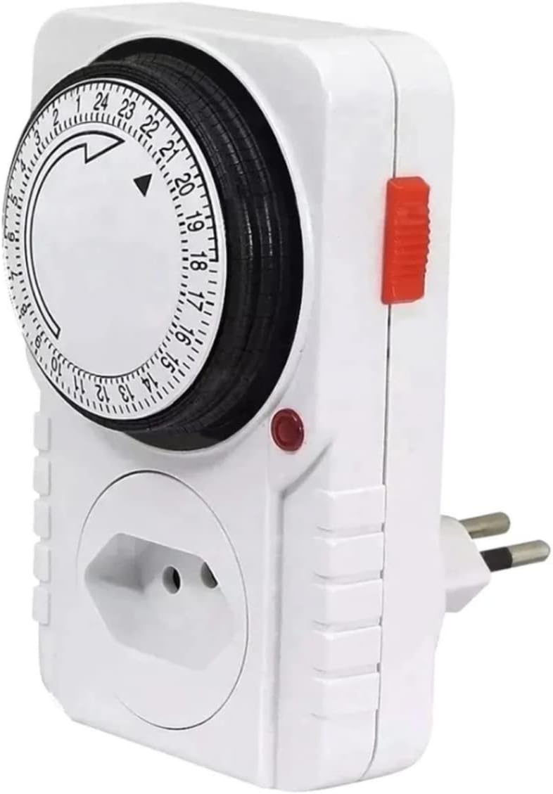 Timer Temporizador Analógico de Tomada Bivolt 10A 2200W