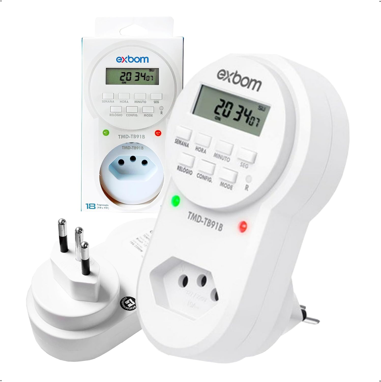 Timer Temporizador Digital Bivolt Automático com Visor LCD
