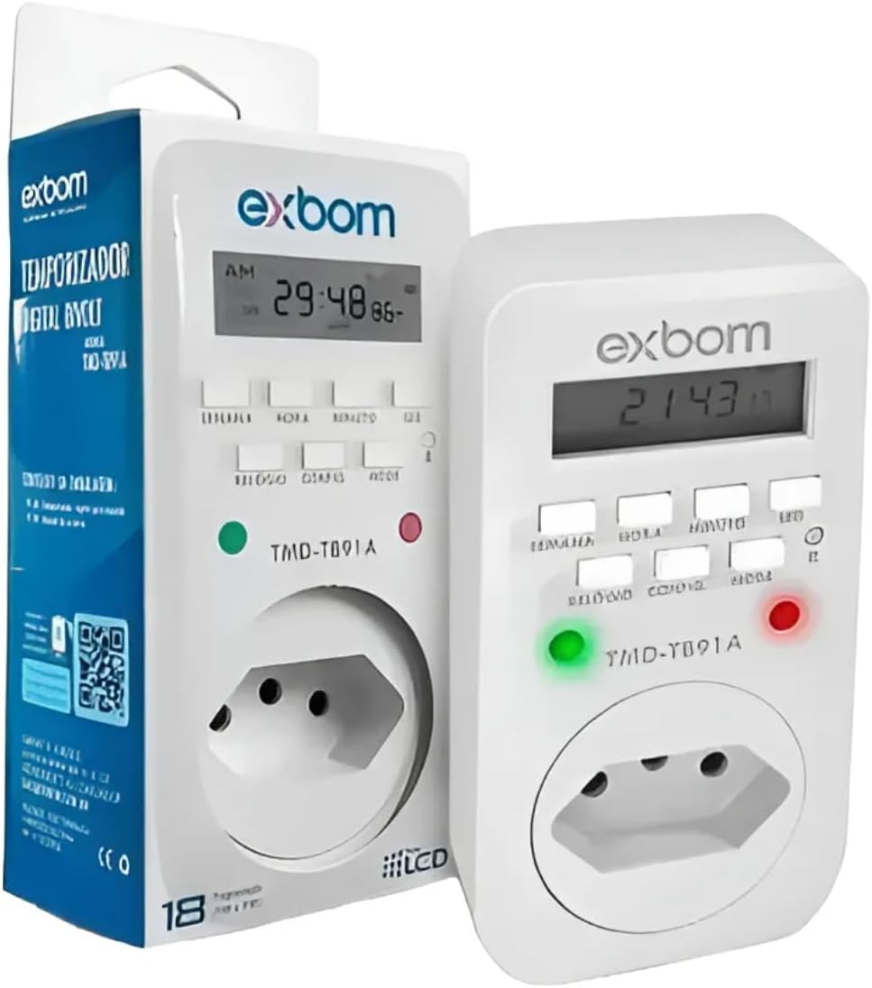 Tomada Bivolt com Temporizador Digital Exbom TMD-TB91A