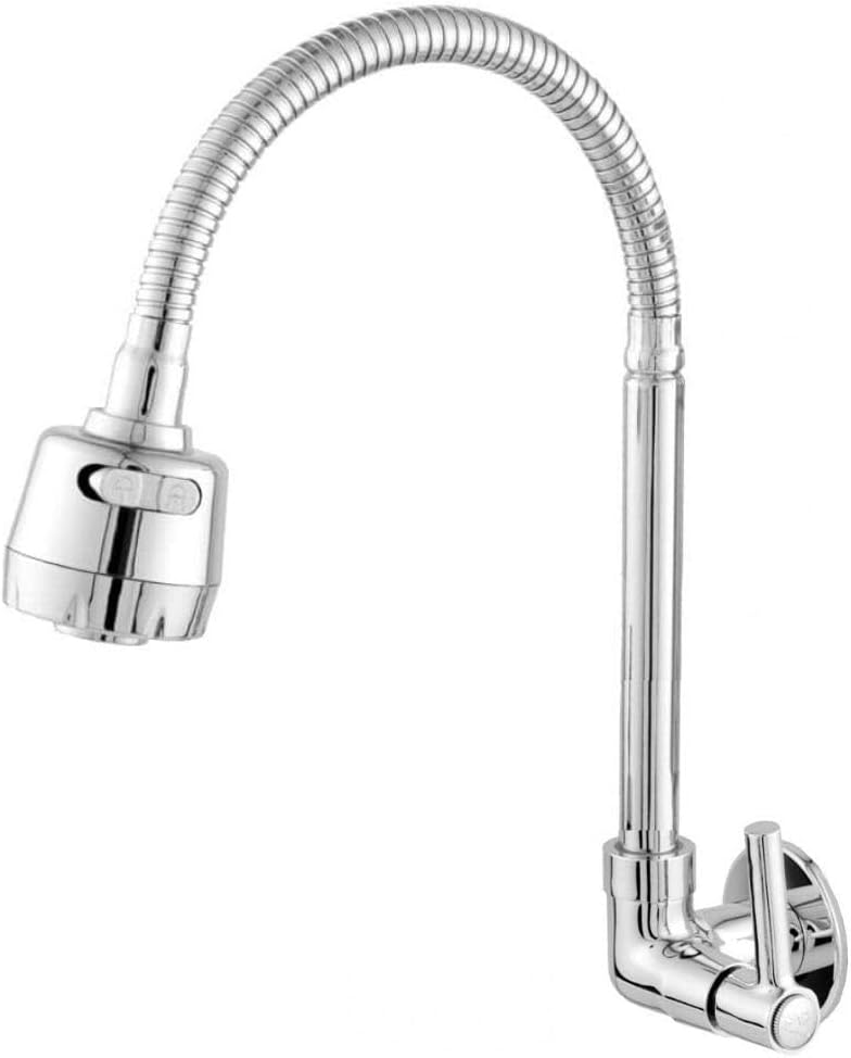 Torneira Cozinha Gourmet Flexível Luxo Parede 1/4 Volta