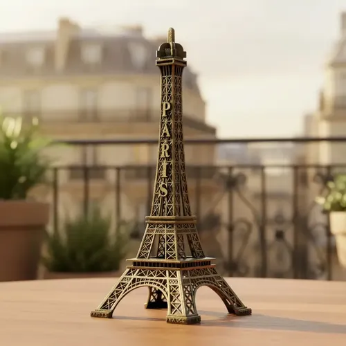 Torre Eiffel Paris Miniatura Decorativa em Metal 25cm