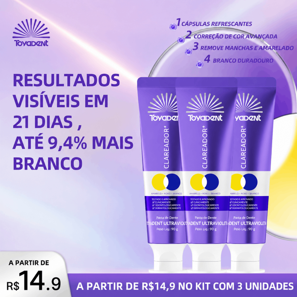 TOYADENT Pasta de Dente em Espuma Corretora de Tom 90g