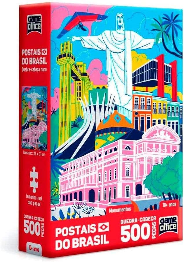 Toyster Quebra-cabeça Postais do Brasil: Monumentos 500 Peças Nano