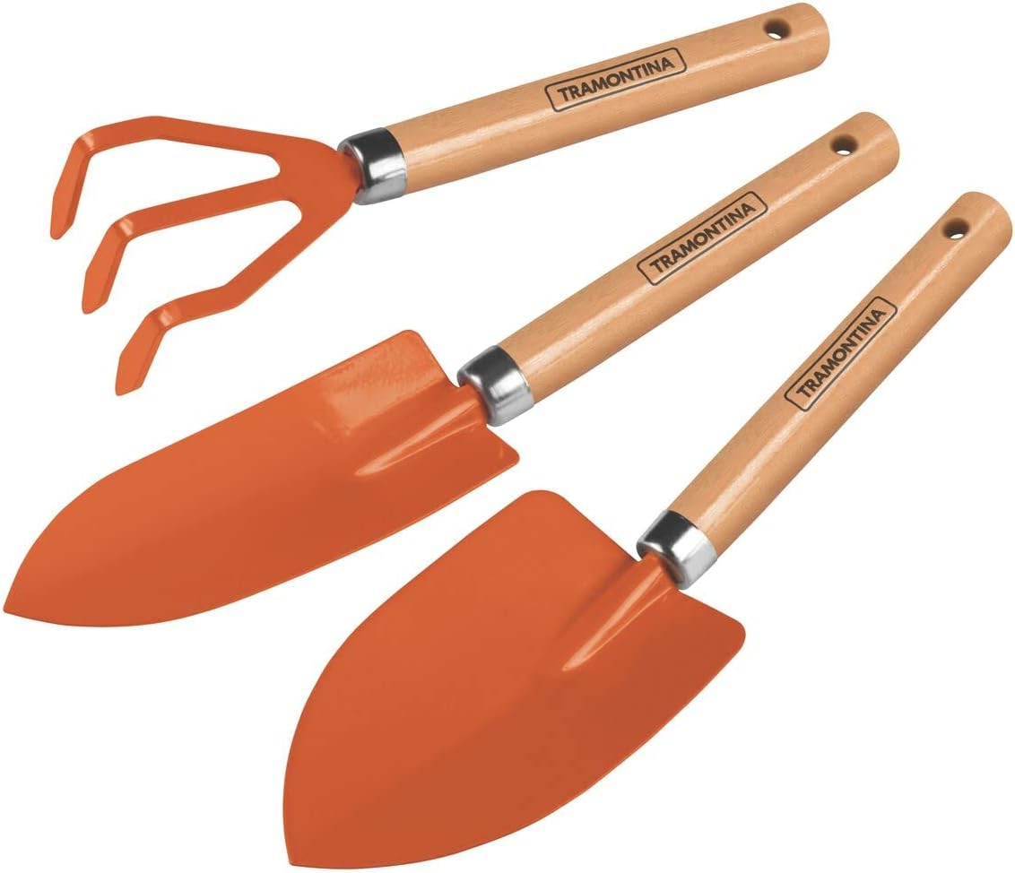 Kit de Jardinagem Tramontina com Cabo de Madeira: Trio Essencial