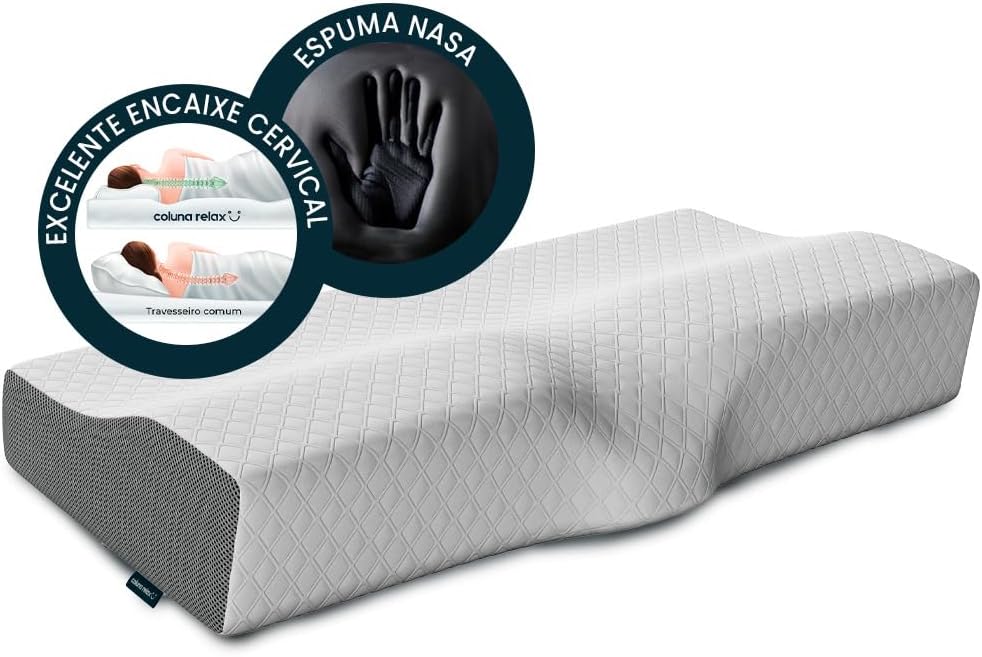 Travesseiro Cervical NASA Coluna Relax: Suporte e Conforto