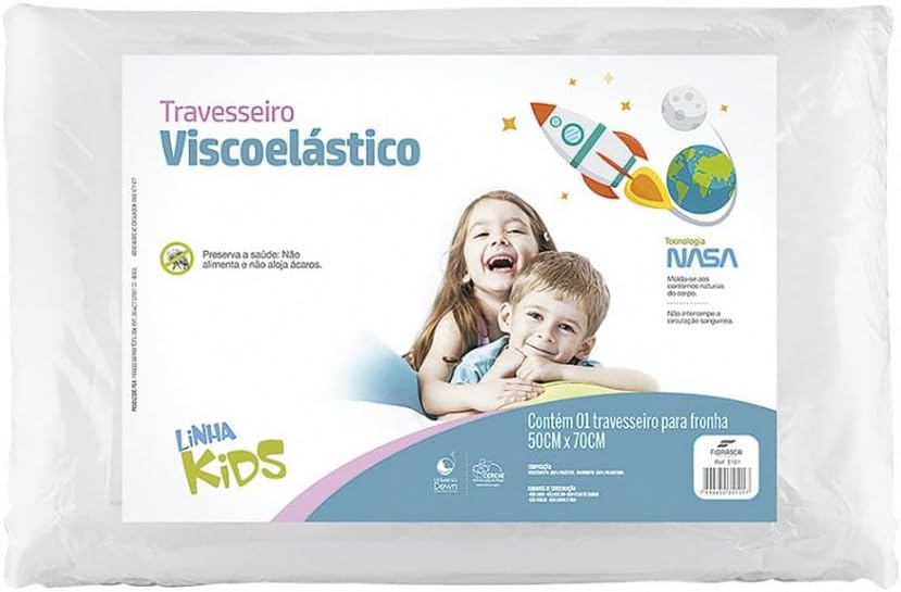 Travesseiro Infantil Nasa Viscoelástico Fibrasca: Conforto e Ergonomia