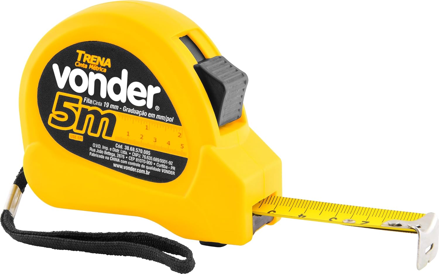Trena de Aço Vonder 5m x 19mm: Praticidade e Precisão