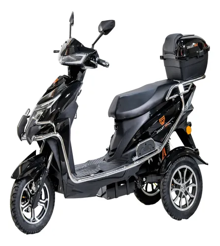 Triciclo Elétrico Evolution 1000w Adulto Moto 2 Pessoas Preto