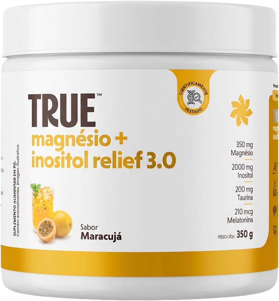 True Magnésio + Inositol Relief 3.0 Maracujá 350g