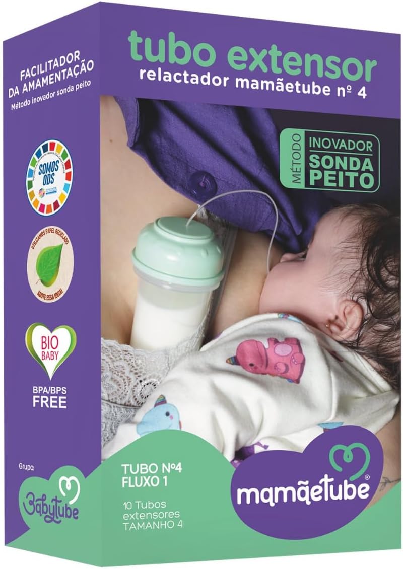 Kit Tubo Extensor para Relactação Mamãetube Número 4 - 10 Unidades