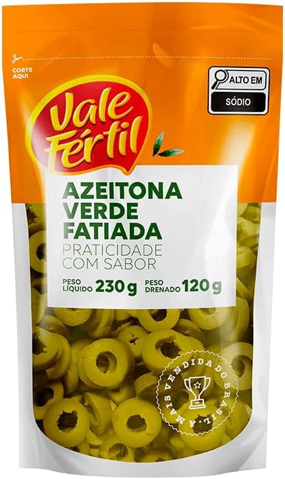 Vale Fértil Azeitona Verde Fatiada Sachê 120g: Praticidade na Cozinha
