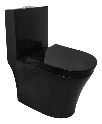 Vaso Sanitário Monobloco Preto com Caixa Acoplada