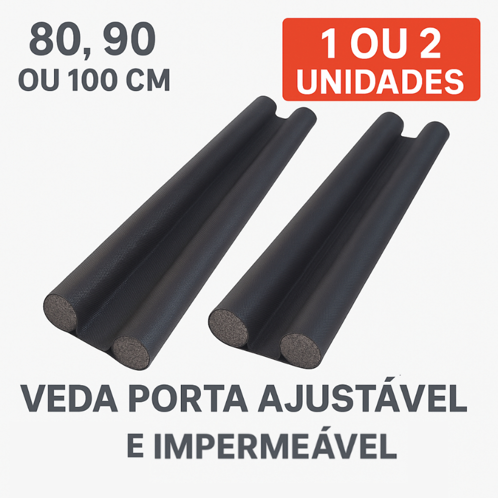 Veda Porta Ajustável e Impermeável 80cm 90cm 100cm