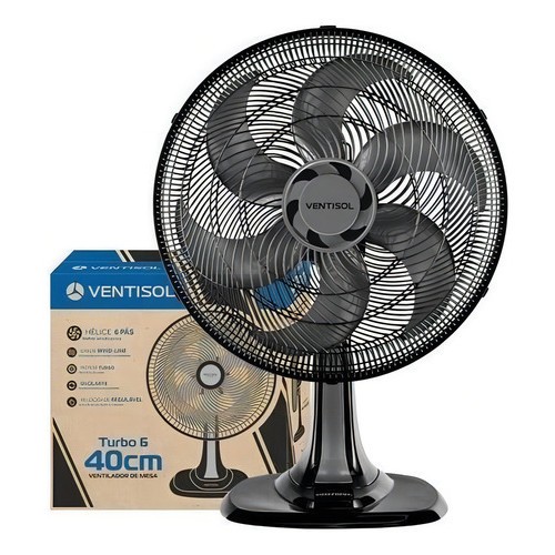 Ventilador de Mesa Ventisol Turbo 10 40cm com 3 Velocidades