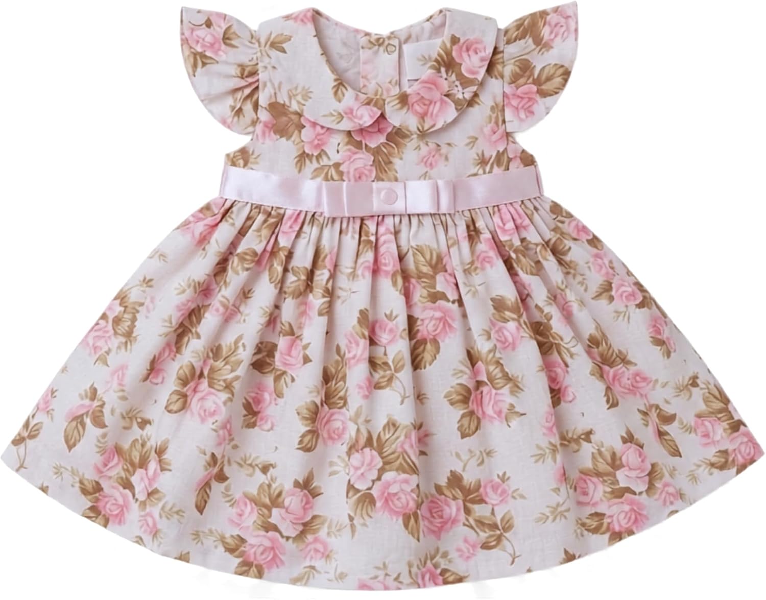 Vestido de Bebê Menina Florido com Tiara em Algodão Iris