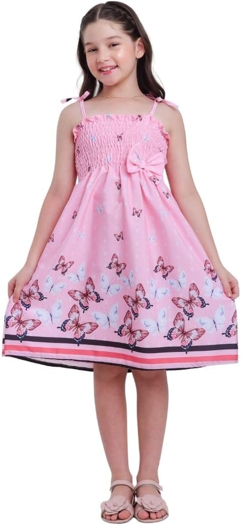 Vestido Infantil Ciganinha com Estampa de Borboletas