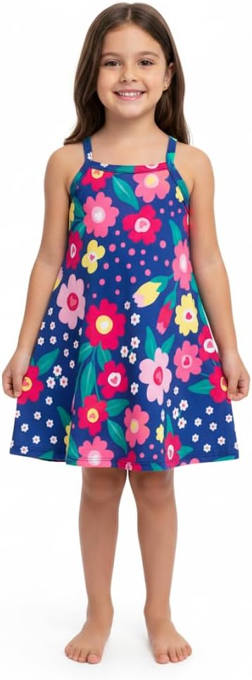 Vestido Infantil Floral Kyly em Malha de Algodão
