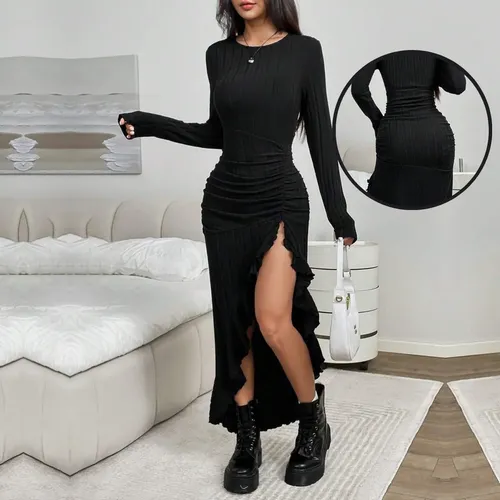 Vestido Longo Feminino Tubinho Casual Elegante Pamela