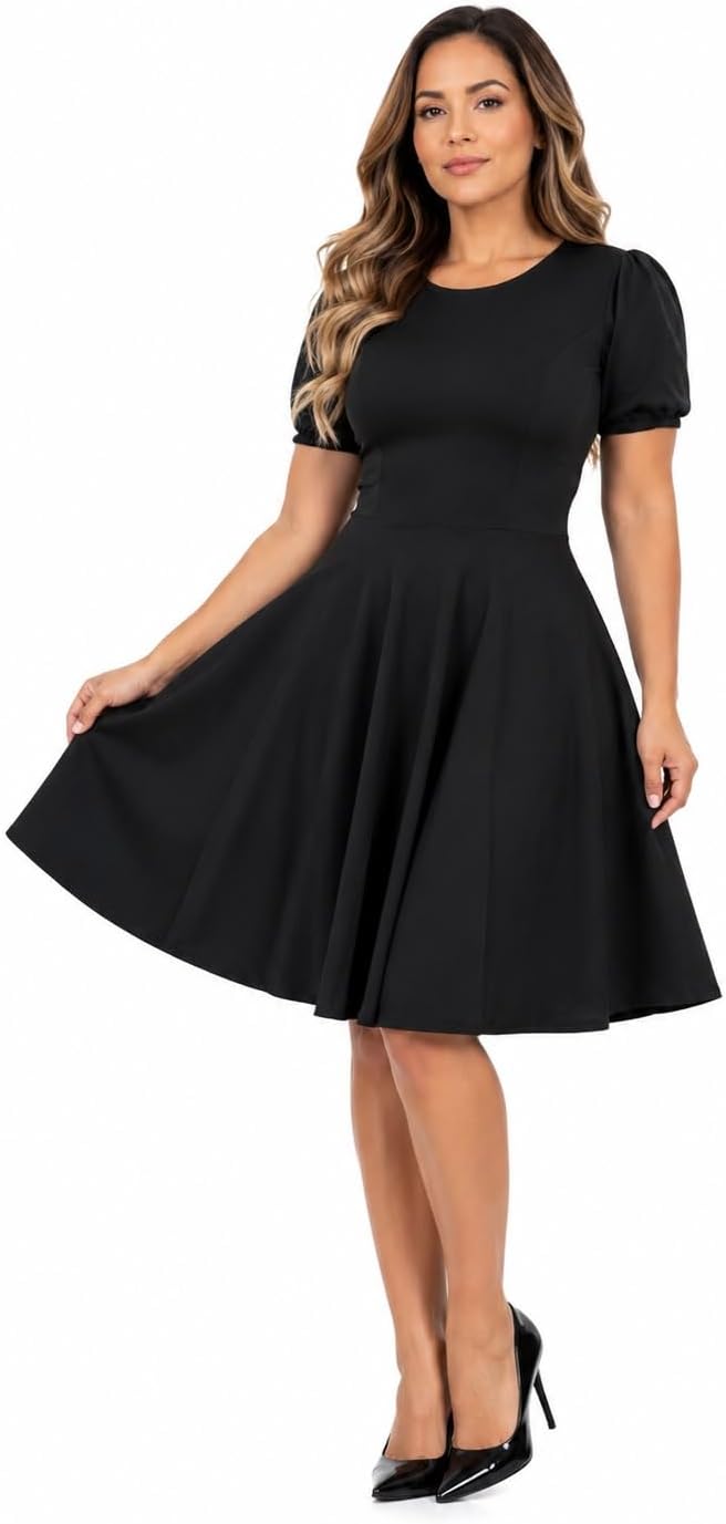 Vestido Midi Godê Duplo Rodado Moda Evangélica Suplex Premium