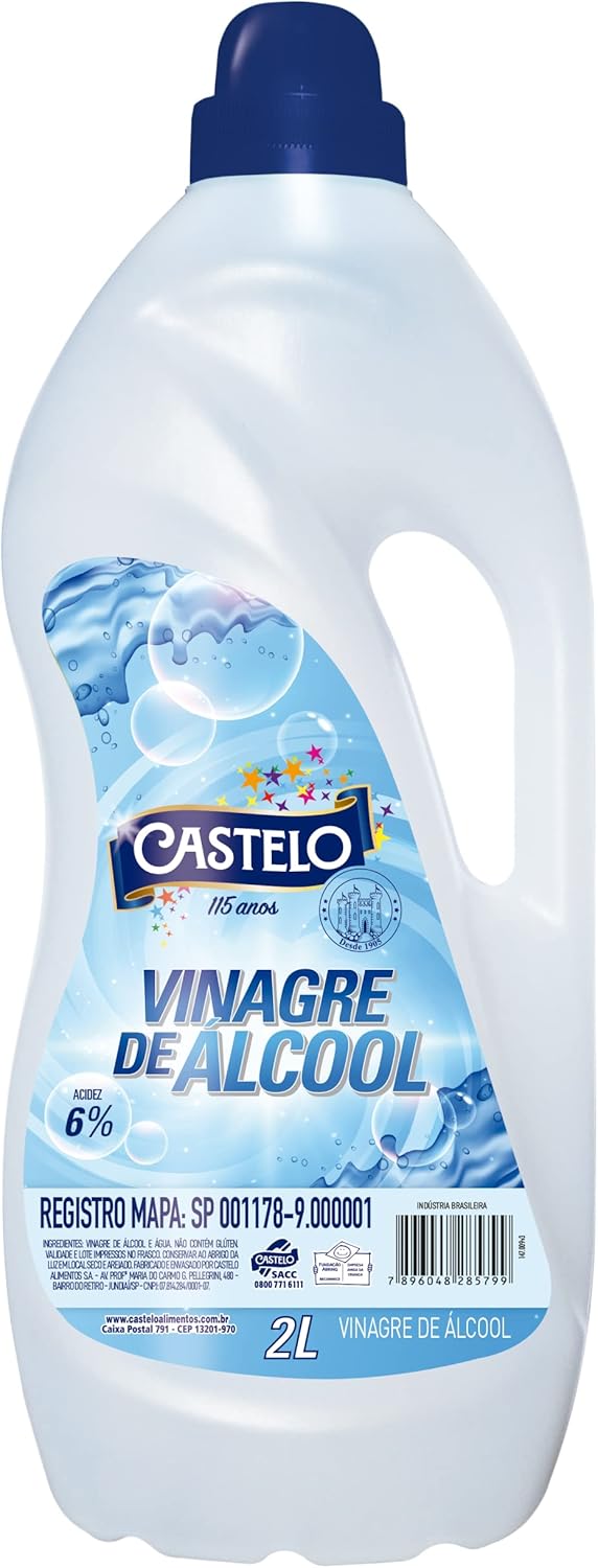 Vinagre de Álcool 6% Castelo para Limpeza 2 Litros
