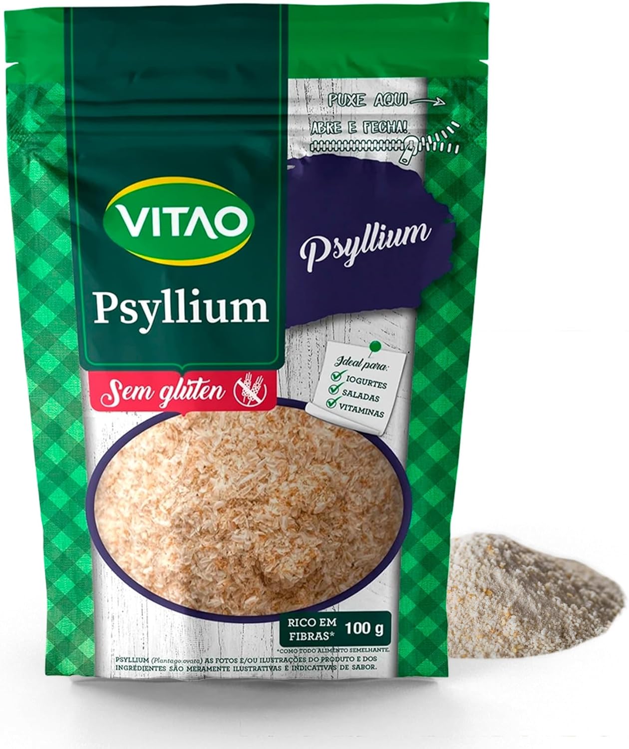 VITAO Psyllium 100g: Fibra Natural Versátil e Sem Glúten