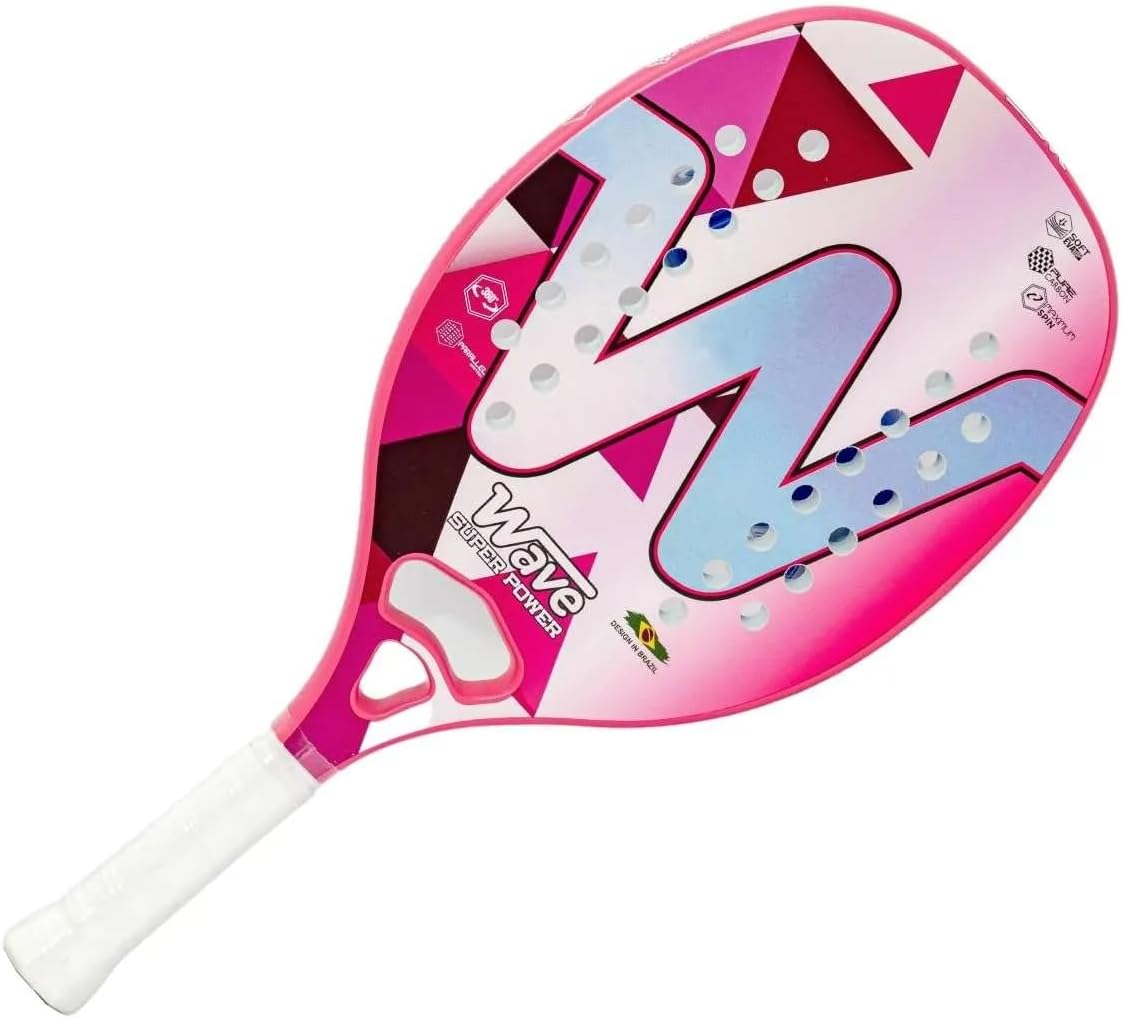 Wave Super Power Rosa Carbono: Raquete de Beach Tennis de Alta Performance