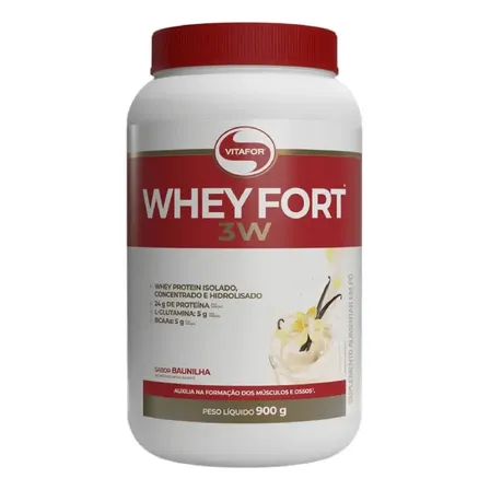 Whey Fort 3W Vitafor Baunilha 900g: Vale a Pena?