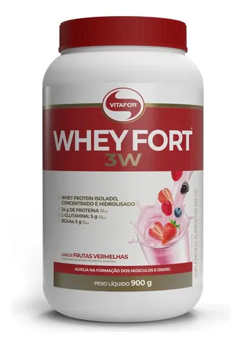 Whey Fort 3w Vitafor Sabor Frutas Vermelhas 900g: Vale a Pena?