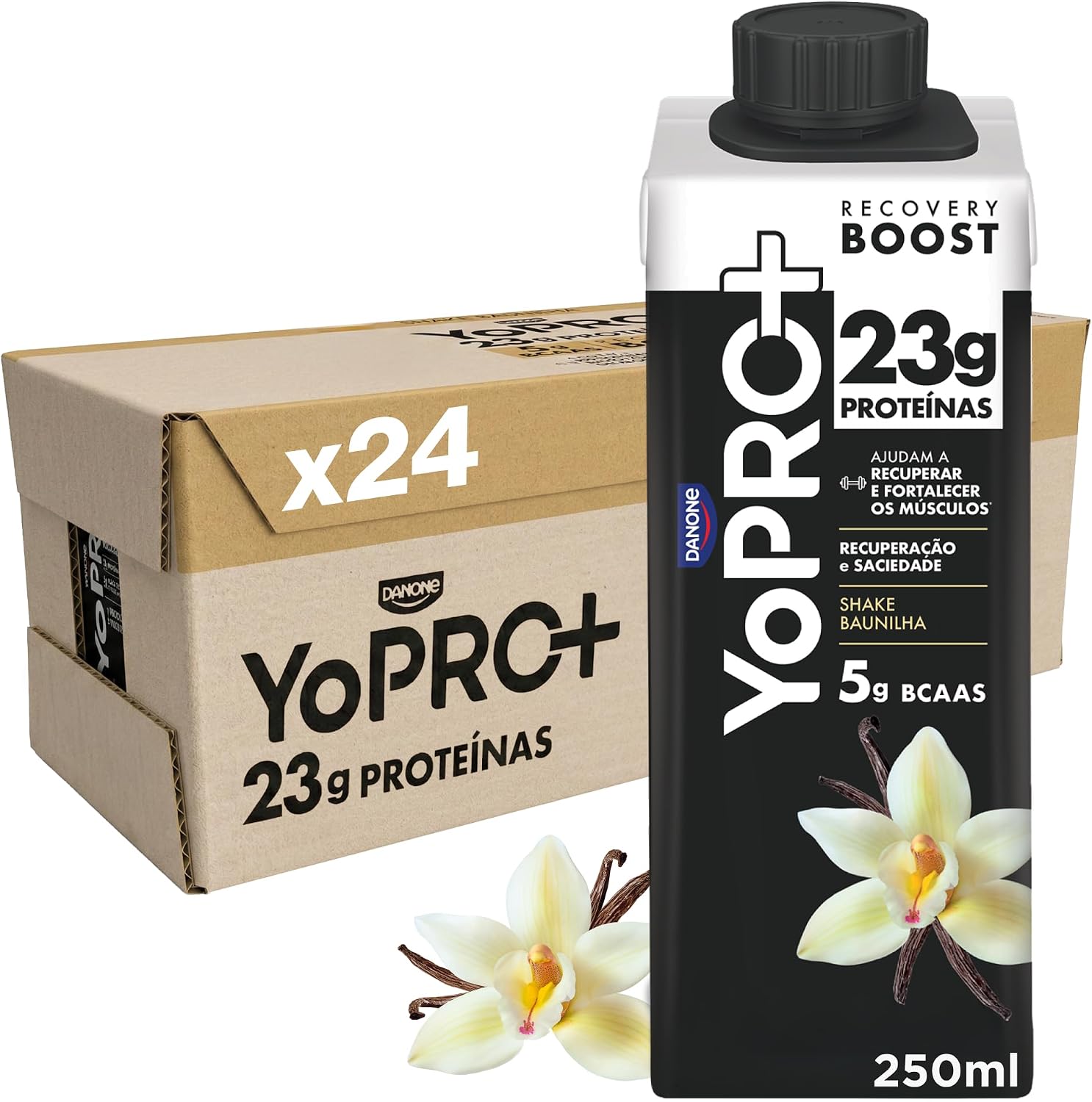 Pack YoPRO Bebida Láctea UHT Baunilha 250ml com 24 Unidades